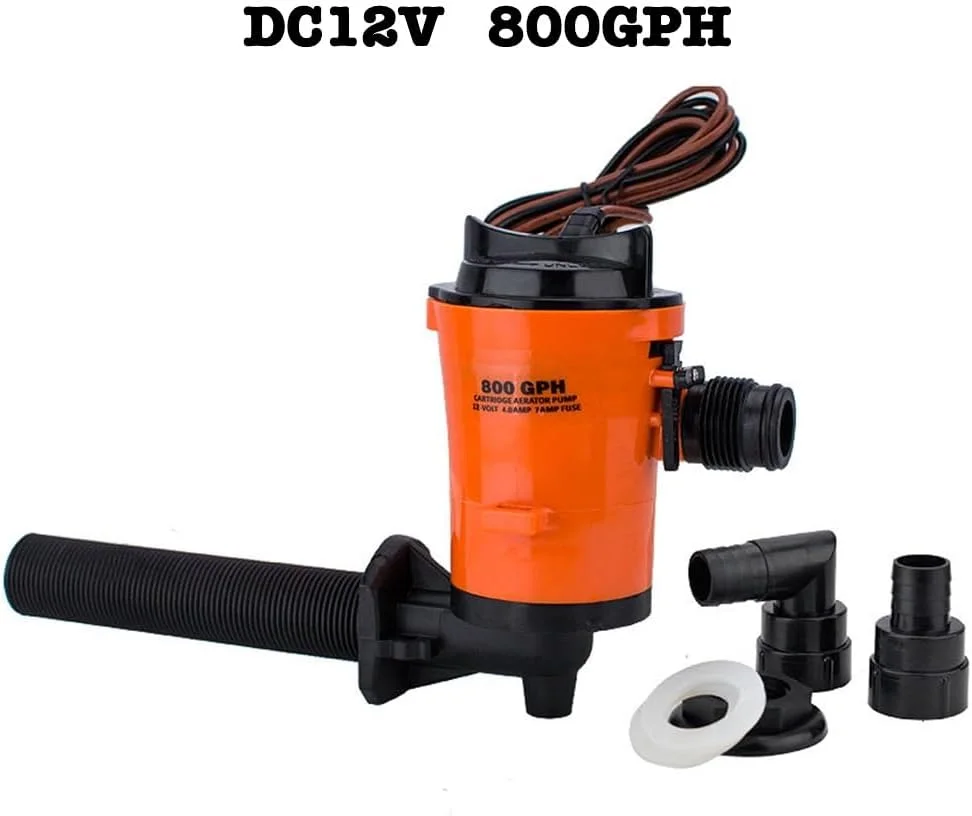 پمپ زنده نگهدارنده ماهی WQV 12V 800 GPH، پمپ هوادهی طعمه زنده، پمپ مخزن طعمه قایق، پمپ سیرکولاتور مخزن طعمه غوطه ور پمپ زنده نگهدارنده ماهی WQV 12V 800 GPH، پمپ هوادهی طعمه زنده، پمپ مخزن طعمه قایق، پمپ سیرکولاتور مخزن طعمه غوطه ور