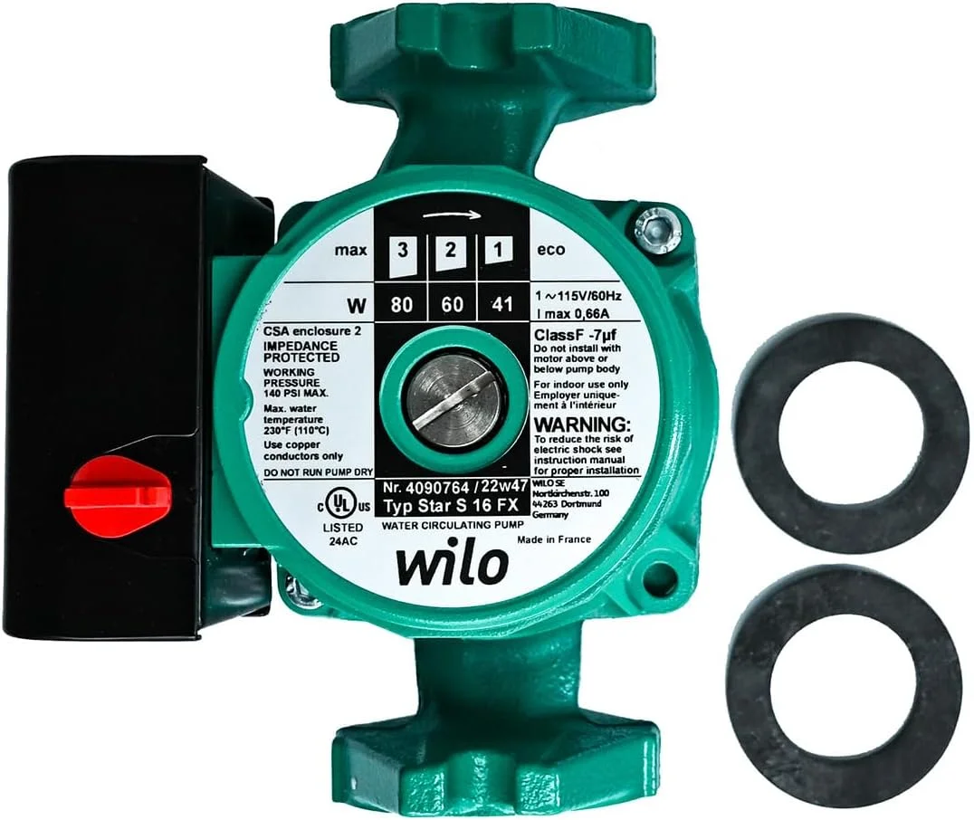 Wilo Star S 16 FX 4090764 - پمپ سیرکولاتور سه سرعته هیدرونیک کف خواب 115 ولت برای سیستم گرمایش از کف و سایر کاربردهای سیستم حلقه بسته Wilo Star S 16 FX 4090764 - پمپ سیرکولاتور سه سرعته هیدرونیک کف خواب 115 ولت برای سیستم گرمایش از کف و سایر کاربردهای سیستم حلقه بسته