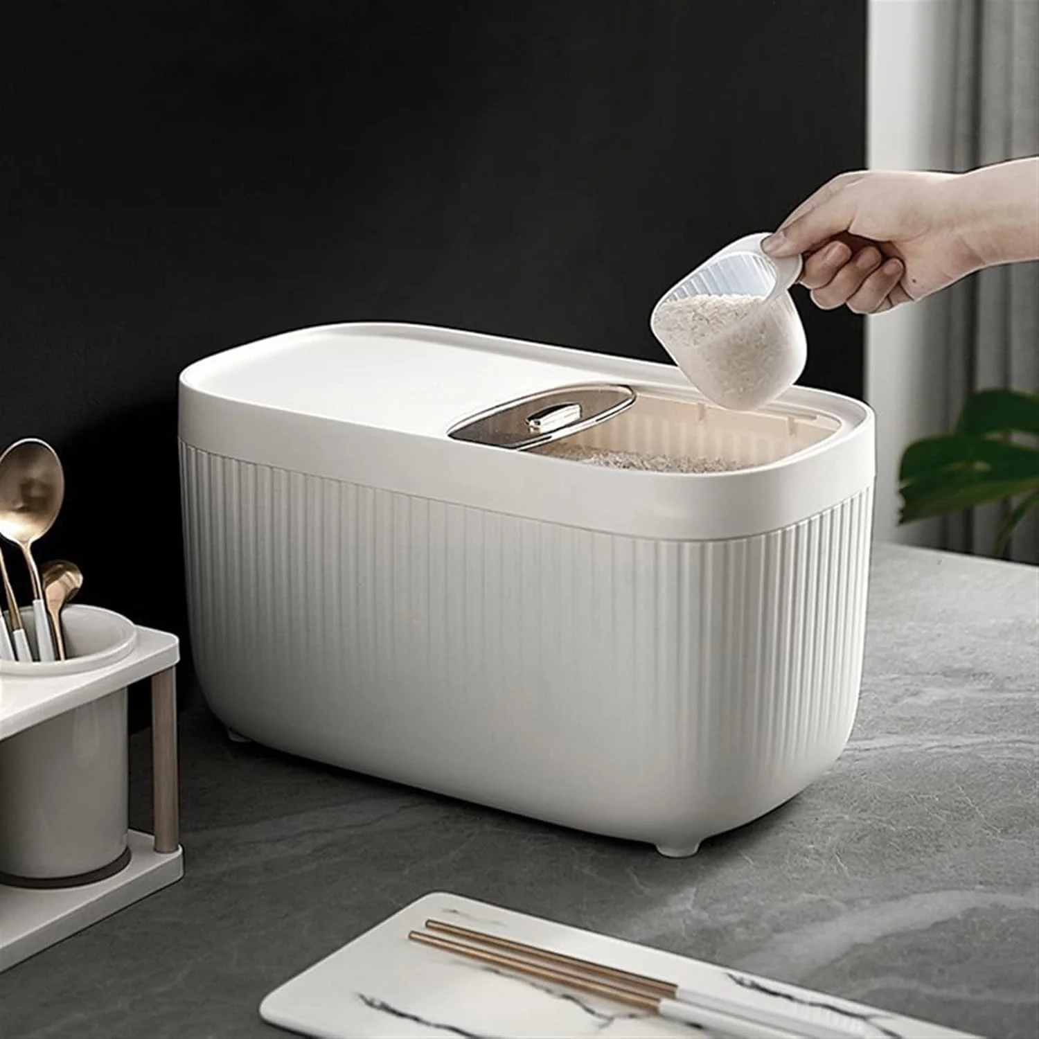 ظرف نگهداری برنج LFYNB، سطل برنج، جعبه نگهداری مواد غذایی با قابلیت مهر و موم، ظرف نگهداری آرد و غلات (رنگ: B)