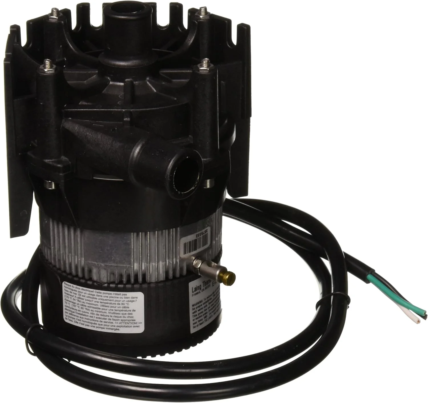 پمپ سیرکولاسیون Laing Thermotech 6050U0016 E-10 230V با اتصال 3/4 اینچ و سیم لخت 4 فوتی، مشکی