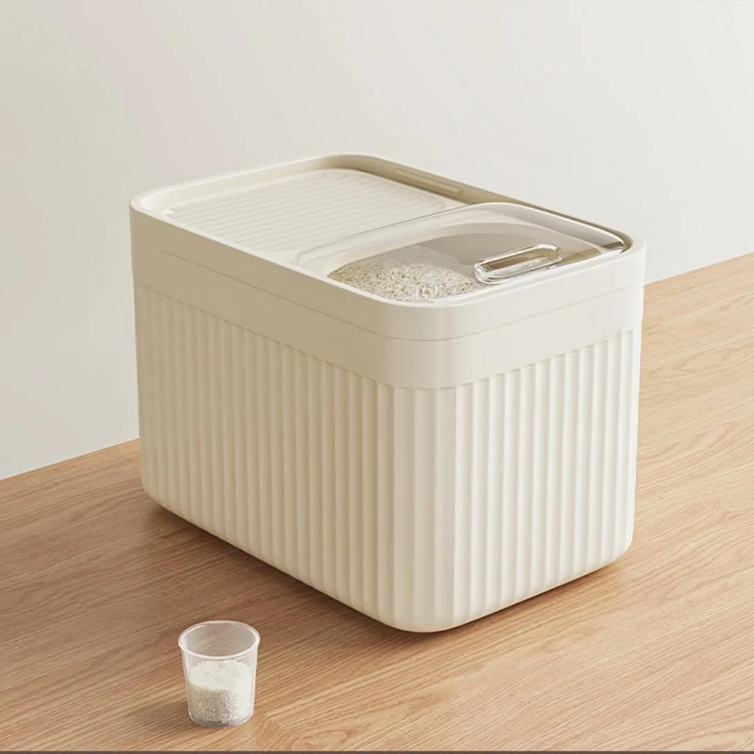 ظرف نگهداری برنج 5 کیلویی LENND، ظرف ذخیره سازی غلات برنج، ظرف غلات مهر و موم شده با پیمانه اندازه گیری، سطل ذخیره سازی برنج برای آجیل، ظروف نگهداری مواد غذایی و غلات مناسب برای سازماندهی آشپزخانه و انبار ظرف نگهداری برنج 5 کیلویی LENND، ظرف ذخیره سازی غلات برنج، ظرف غلات مهر و موم شده با پیمانه اندازه گیری، سطل ذخیره سازی برنج برای آجیل، ظروف نگهداری مواد غذایی و غلات مناسب برای سازماندهی آشپزخانه و انبار