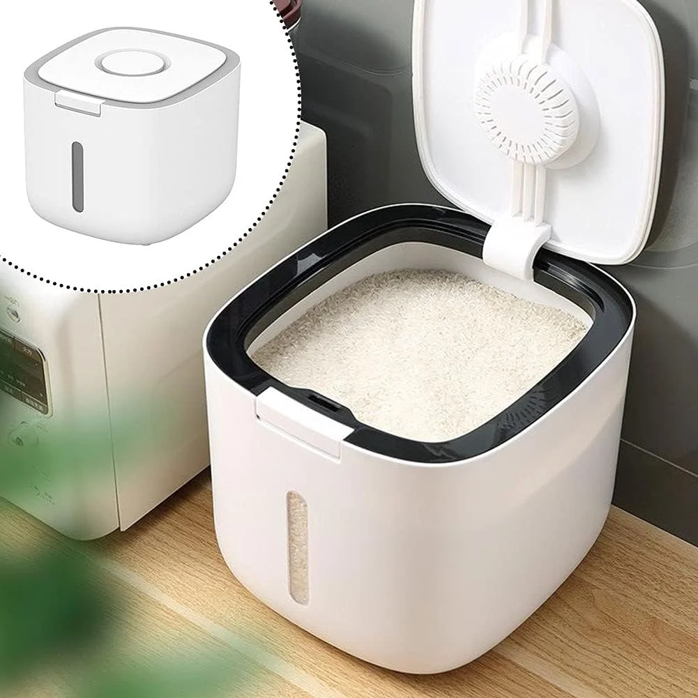 ظرف نگهداری برنج LBTYQ، ظرف بزرگ و مهر و موم شده غلات با درب و پیمانه اندازه گیری، سطل خانگی ضد رطوبت، ظرف نگهداری برنج و مواد غذایی خانگی ظرف نگهداری برنج LBTYQ، ظرف بزرگ و مهر و موم شده غلات با درب و پیمانه اندازه گیری، سطل خانگی ضد رطوبت، ظرف نگهداری برنج و مواد غذایی خانگی