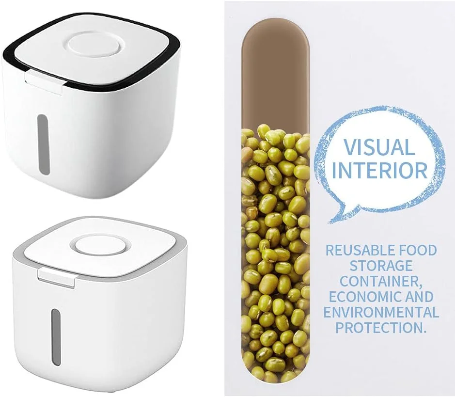 ظرف نگهداری برنج LBTYQ، ظرف بزرگ و مهر و موم شده غلات با درب و پیمانه اندازه گیری، سطل خانگی ضد رطوبت، ظرف نگهداری برنج و مواد غذایی خانگی ظرف نگهداری برنج LBTYQ، ظرف بزرگ و مهر و موم شده غلات با درب و پیمانه اندازه گیری، سطل خانگی ضد رطوبت، ظرف نگهداری برنج و مواد غذایی خانگی