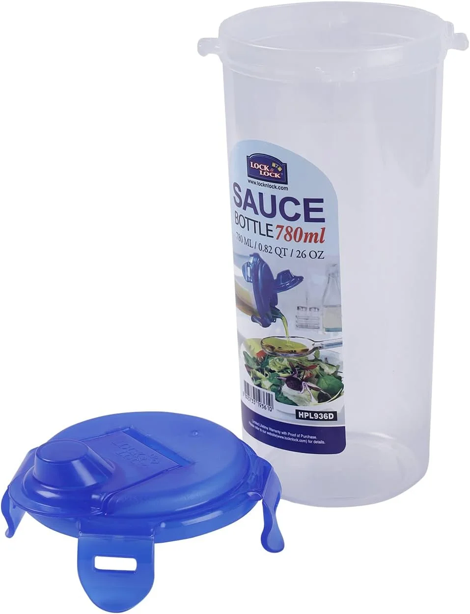بطری سس لاک اند لاک، شفاف/آبی، 780 میلی لیتر، مدل Hpl936D