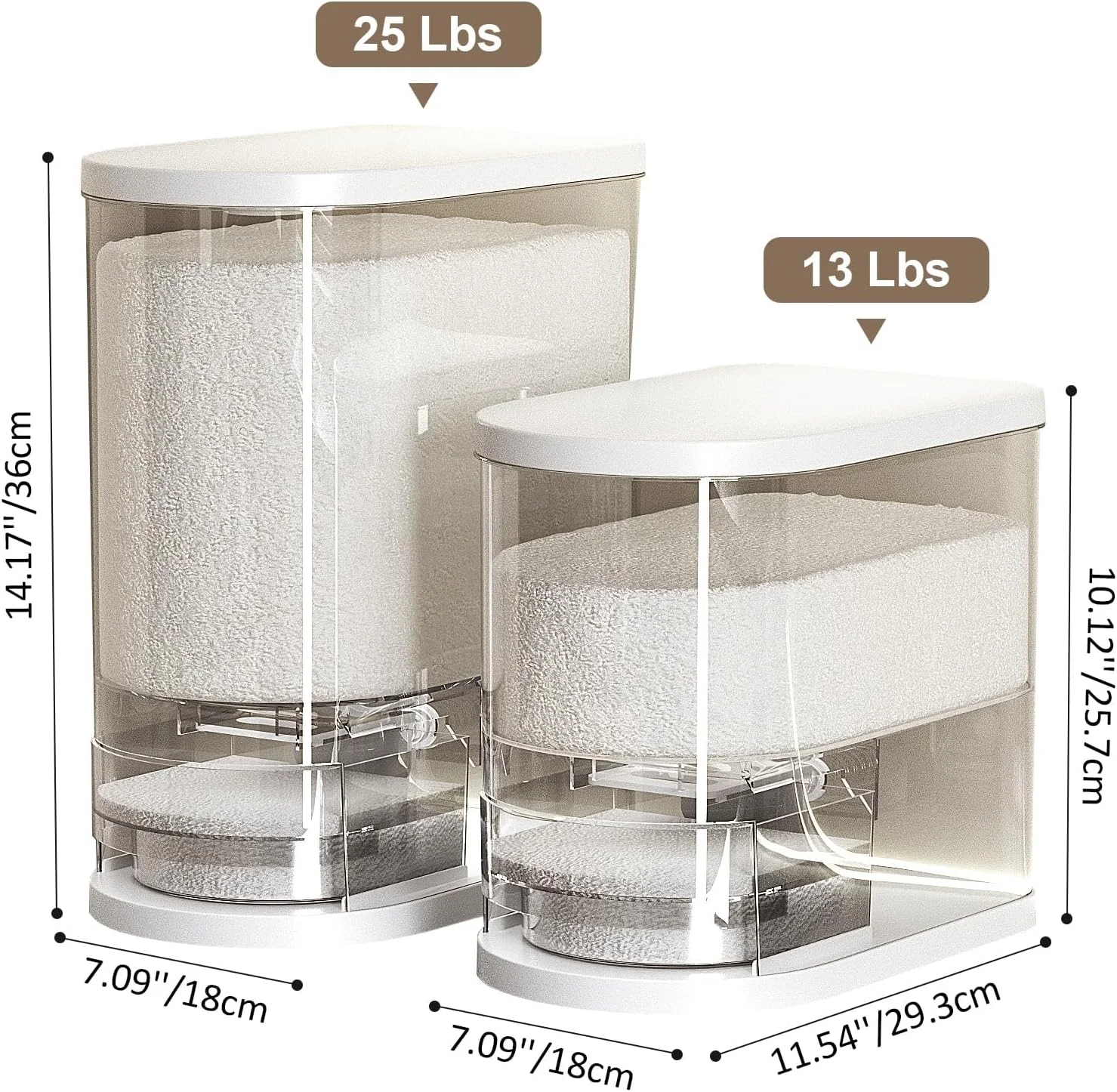 ظرف بزرگ نگهداری برنج 6 کیلویی به همراه پیمانه - ظرف نگهداری حبوبات و غلات ضد رطوبت و هوا برای آشپزخانه، سطل سازمان دهنده مواد غذایی خانگی برای برنج، لوبیا، تنقلات (سفید) ظرف بزرگ نگهداری برنج 6 کیلویی به همراه پیمانه - ظرف نگهداری حبوبات و غلات ضد رطوبت و هوا برای آشپزخانه، سطل سازمان دهنده مواد غذایی خانگی برای برنج، لوبیا، تنقلات (سفید)