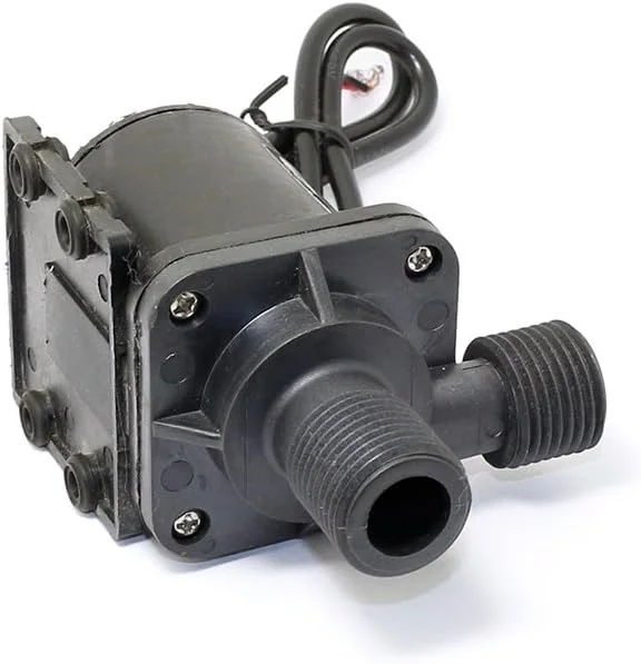 پمپ آب مغناطیسی مینی براشلس 12 ولت DC (مقاوم در برابر دمای بالا تا 100 درجه سانتیگراد) مدل ZC-T40 با رزوه