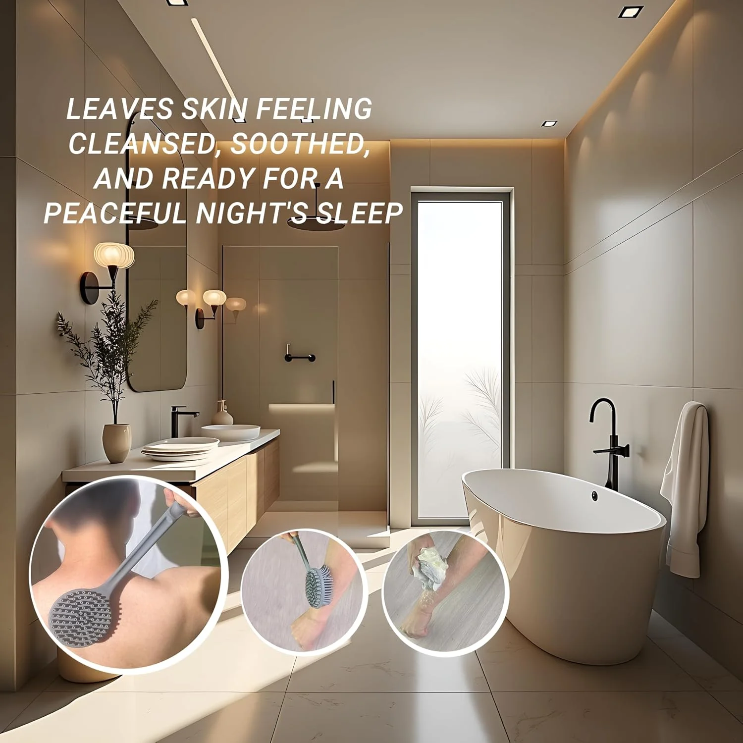 مجموعه برس سیلیکونی پشت شوی alnfessxg برای حمام و شستشوی بدن با دسته بلند (1 برس بدن + 2 توپ حمام + 3 قلاب چسبنده اضافی) خاکستری