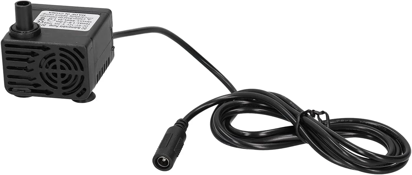 پمپ شناور بدون برس کم صدا برای آکواریوم و گردش آب - ارتفاع 1.2 متر، نرخ 500 لیتر در ساعت، توان 12 ولت 5 وات