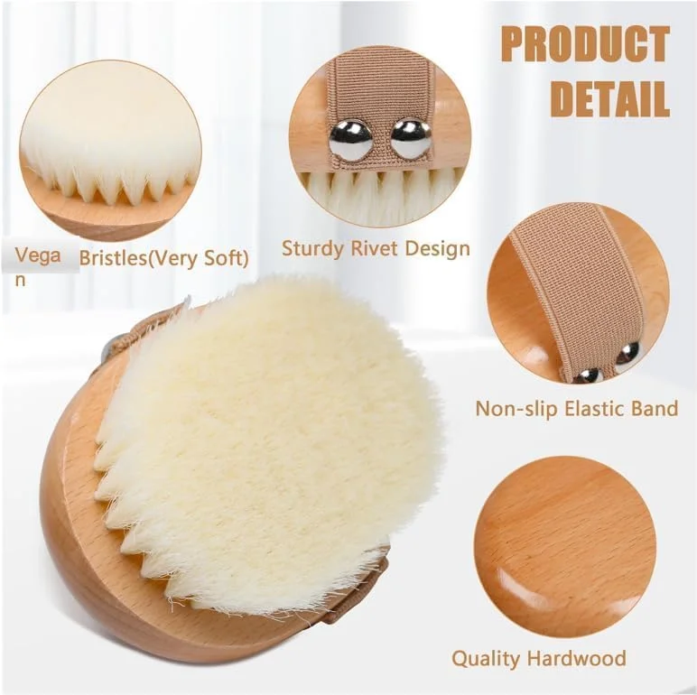 برس بدن ممتاز آرورا - لایه بردار خشک/مرطوب، از بین برنده سلولیت و لایه بردار پوست، افزایش جریان لنفاوی - چوب راش