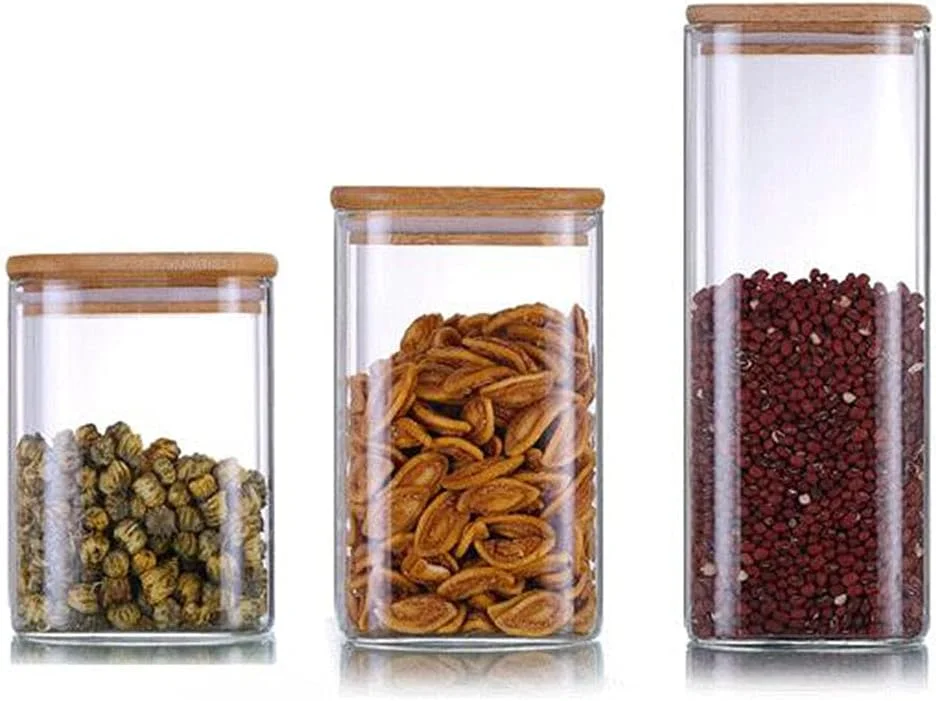 ظرف ذخیره سازی شیشه ای مربعی Lushh با درب بامبو محکم، ست ظروف آشپزخانه بوروسیلیکات برای نگهداری شیرینی، کلوچه، برنج، شکر، آرد، پاستا و آجیل، 2 عدد 1800 میلی لیتری ظرف ذخیره سازی شیشه ای مربعی Lushh با درب بامبو محکم، ست ظروف آشپزخانه بوروسیلیکات برای نگهداری شیرینی، کلوچه، برنج، شکر، آرد، پاستا و آجیل، 2 عدد 1800 میلی لیتری