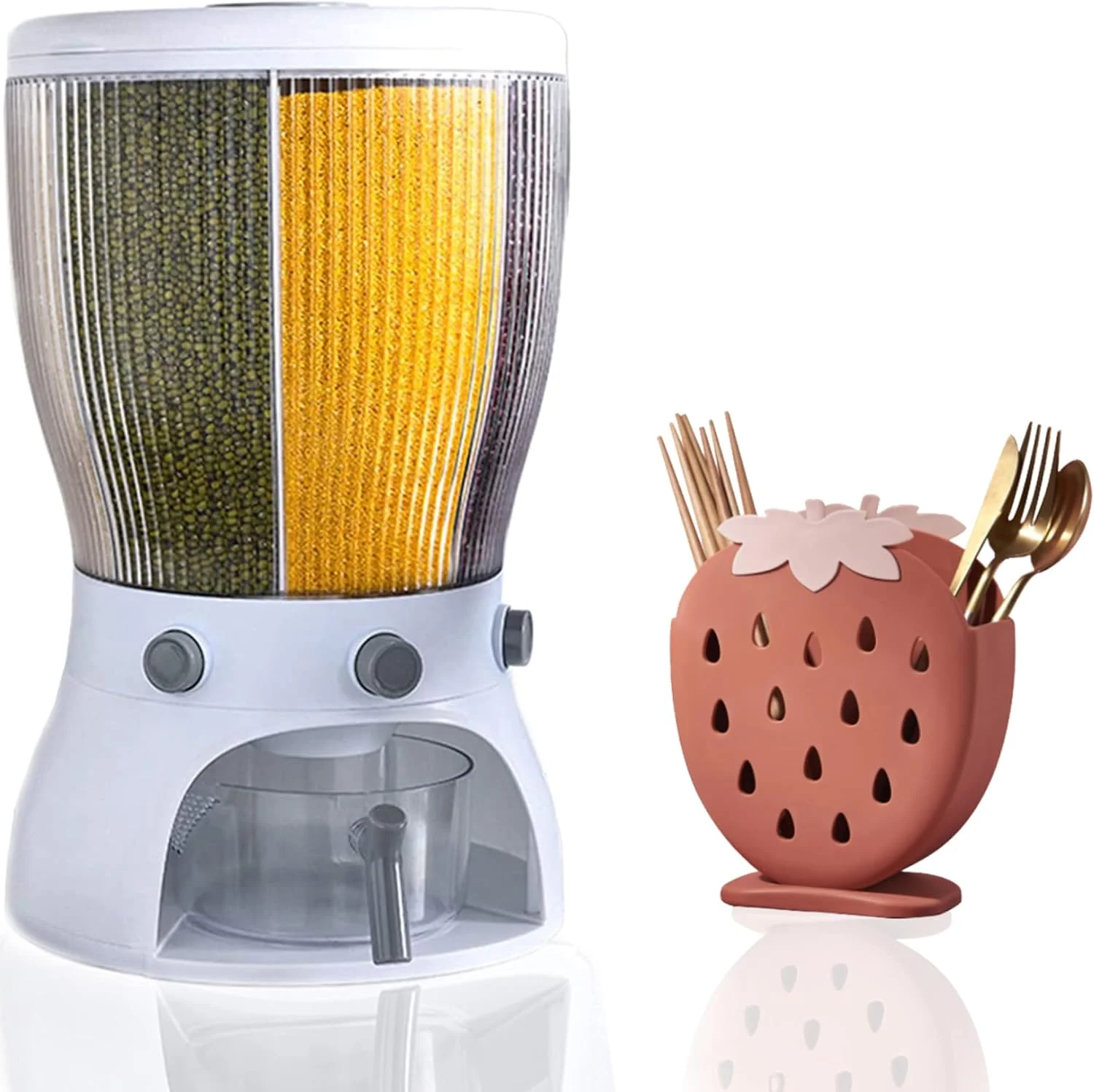 ظرف نگهداری برنج اوپال، استوانه مدرج اتوماتیک و درب دار