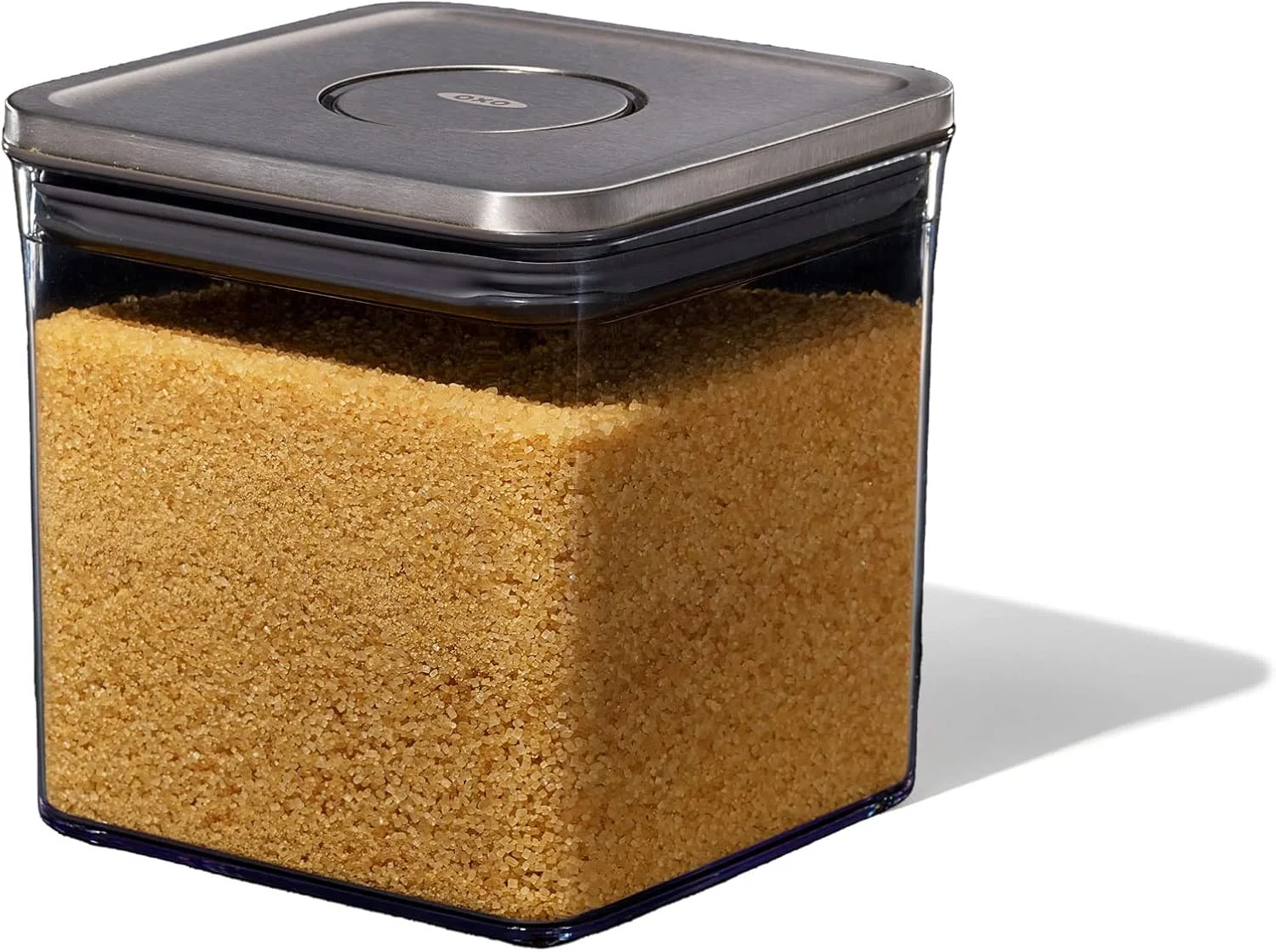 ظرف پاپ مربع بزرگ استیل OXO با حجم 2.6 لیتر