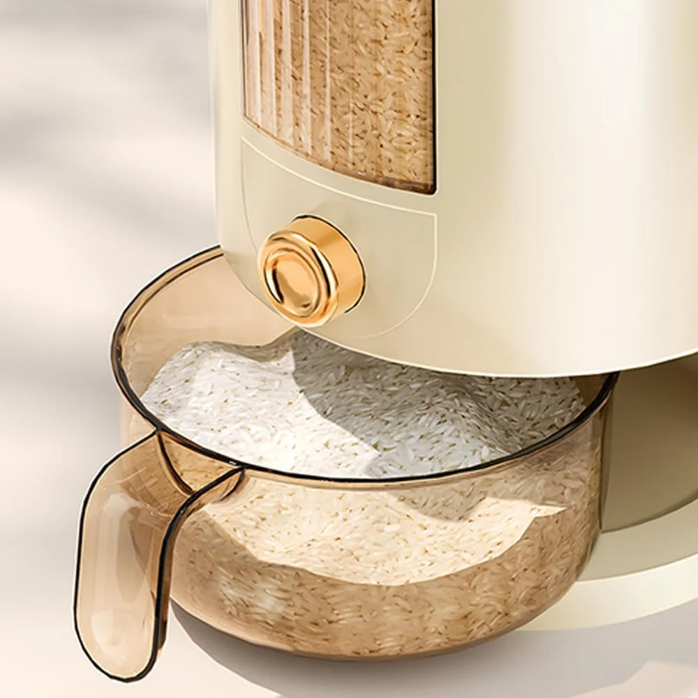 11 lbs Rice Dispenser, Rice Storage Container with Built-In Fresh Box and Time Recorder, BPA-Free Plastic for Flour, Nuts, Beans, Cereal, Pet Food - Easy-Pour Kitchen Organizer with Transparent Window 11 lbs Rice Dispenser, Rice Storage Container with Built-In Fresh Box and Time Recorder, BPA-Free Plastic for Flour, Nuts, Beans, Cereal, Pet Food - Easy-Pour Kitchen Organizer with Transparent Window