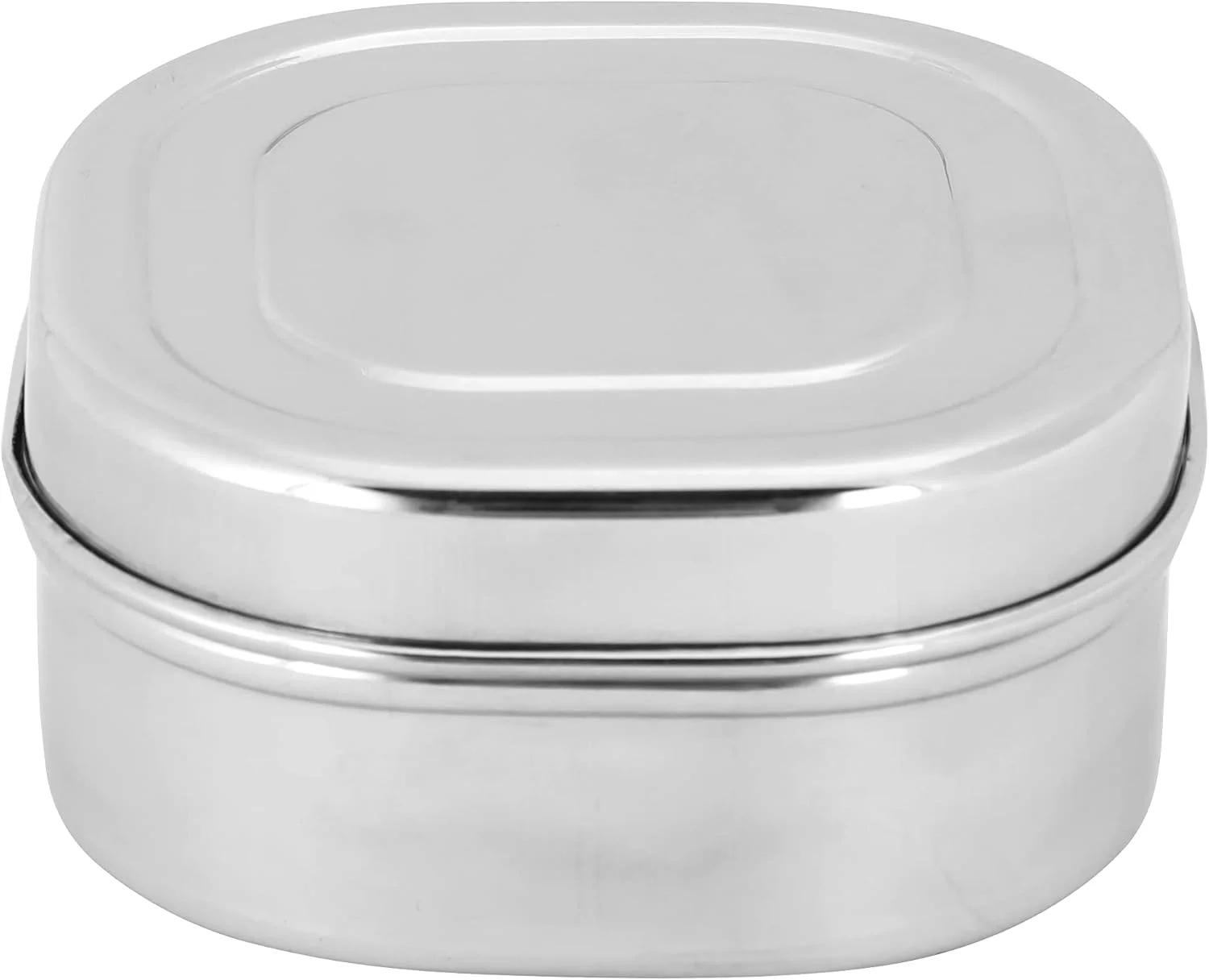 ظرف استیل مربع رویال فورد 10 سانتی متری مدل RF11701، ظرف درب دار برای تازه نگه داشتن غذا | طراحی جمع و جور و قابل حمل، ایده آل برای پوری، برنج، روتی | نقره ای