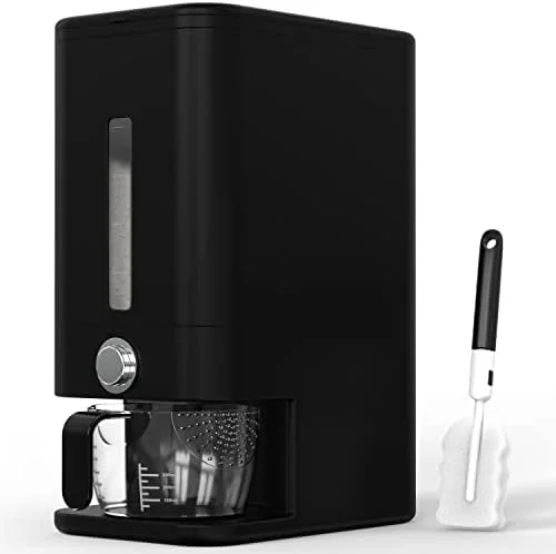 ظرف نگهداری برنج 11 کیلویی Retail Blade - ظرف دانه و برنج با قابلیت هوابندی و استفاده آسان، دارای پیمانه اندازه گیری و اسفنج - طراحی جدید مشکی ظرف نگهداری برنج 11 کیلویی Retail Blade - ظرف دانه و برنج با قابلیت هوابندی و استفاده آسان، دارای پیمانه اندازه گیری و اسفنج - طراحی جدید مشکی