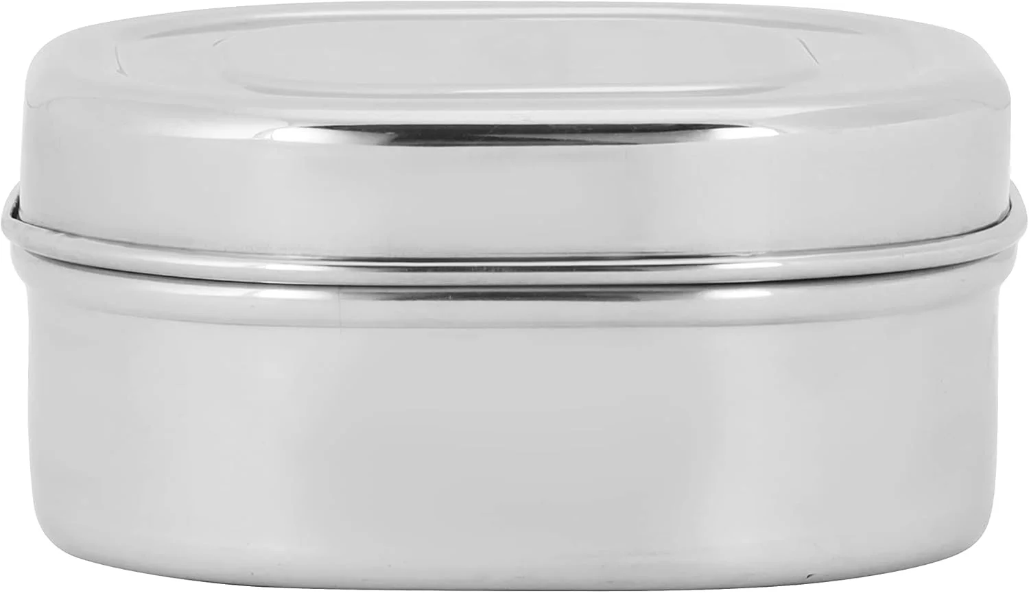 ظرف استیل مربع رویال فورد 10 سانتی متری مدل RF11701، ظرف درب دار برای تازه نگه داشتن غذا | طراحی جمع و جور و قابل حمل، ایده آل برای پوری، برنج، روتی | نقره ای