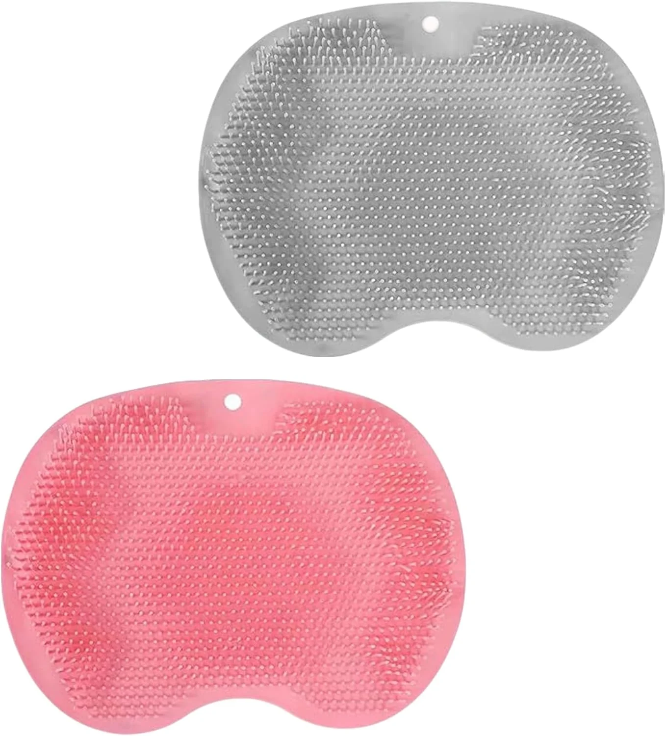 پد اسکرابر پا دوش 2 عددی - پد شستشوی لایه بردار دیواری با فنجان های مکش برای از بین بردن پینه، از بین برنده پوست مرده، برس ماساژ پشت شوی｜اسکرابر بدن برای مردان و زنان