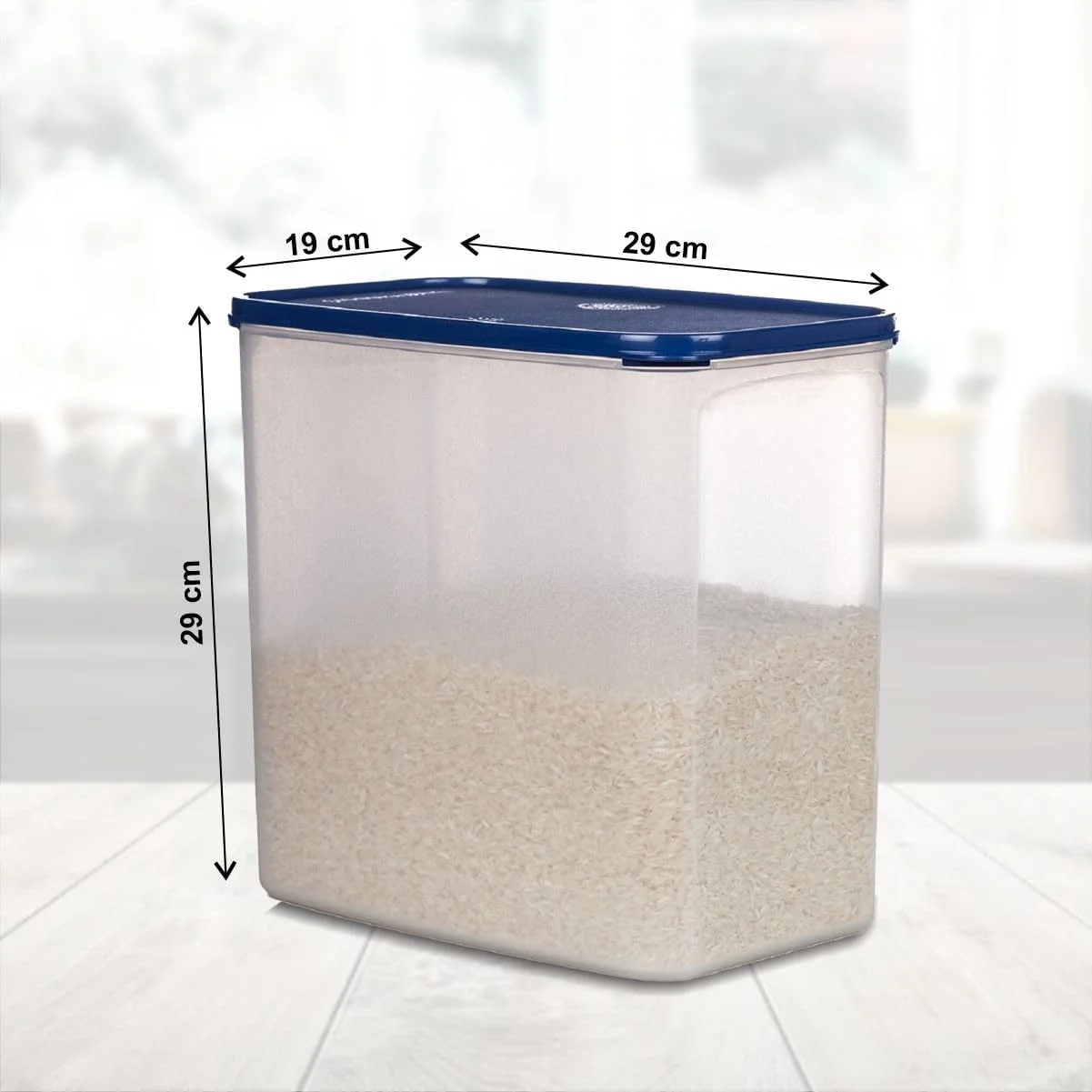 ظروف پلاستیکی چند منظوره بزرگ 12 لیتری SignoraWare با درب | مناسب مواد غذایی آشپزخانه، بدون BPA و ضد نشت | سازمان دهنده برنج، ادویه جات، آرد و غلات با دستگیره های جانبی (بسته 1 عددی | (رنگ ممکن است متفاوت باشد)