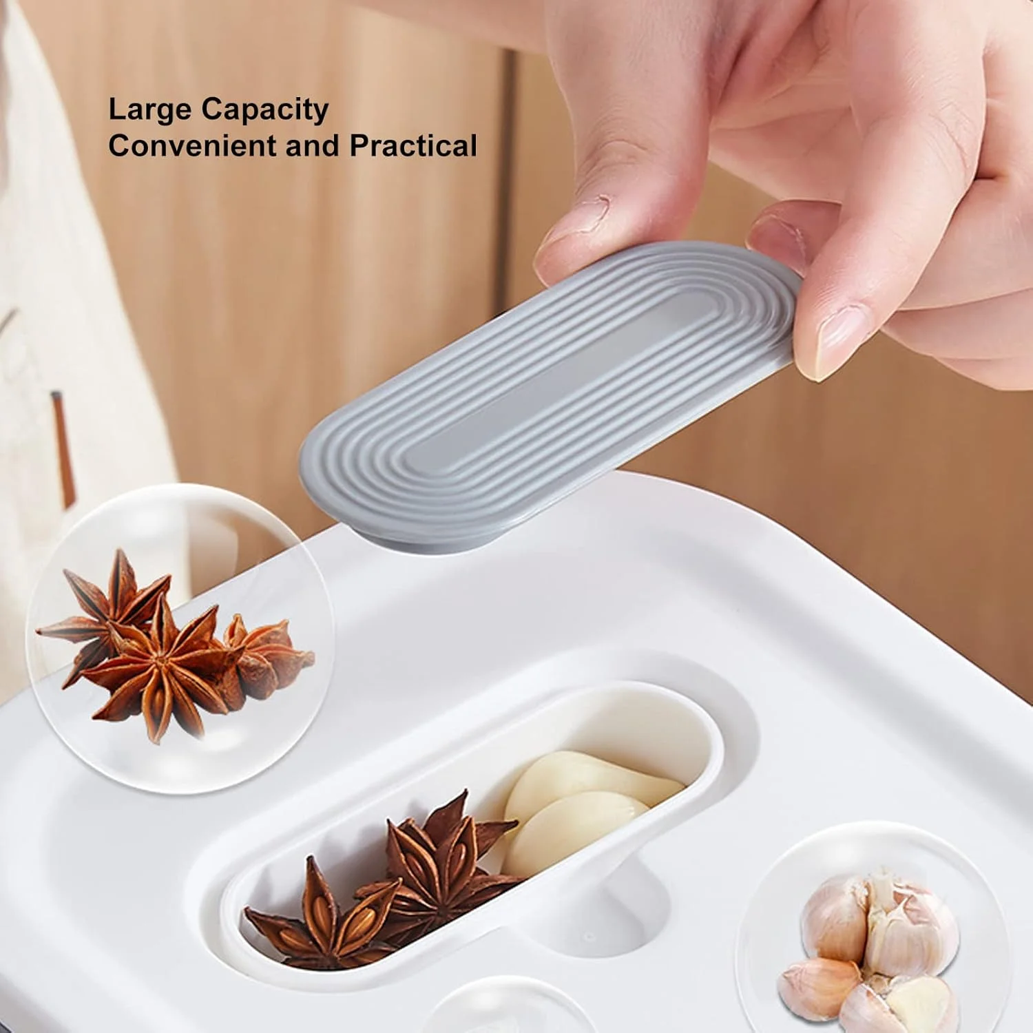 ظرف برنج سوراندی، جعبه نگهداری غلات، سطل پخش کننده غلات خانگی برای سازماندهی انبار آشپزخانه (L) ظرف برنج سوراندی، جعبه نگهداری غلات، سطل پخش کننده غلات خانگی برای سازماندهی انبار آشپزخانه (L)