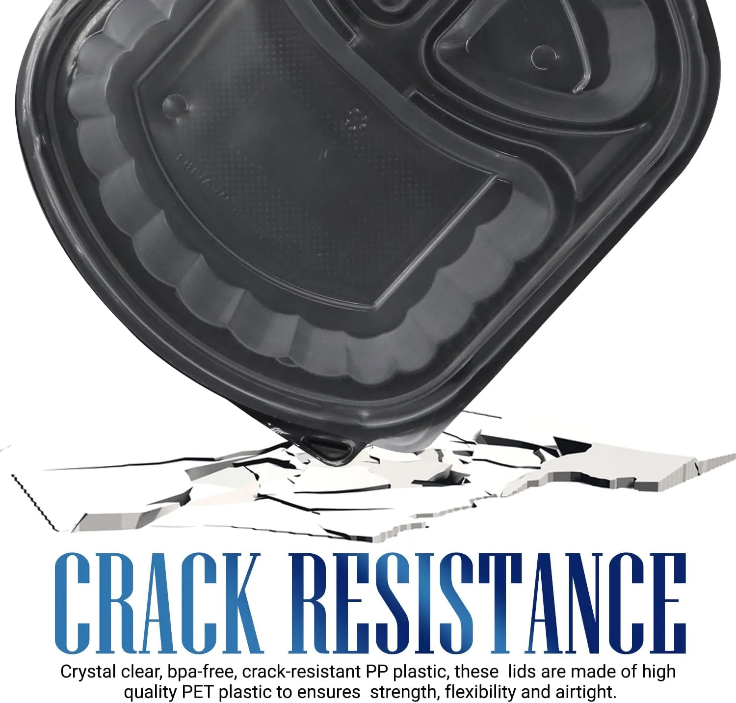 ظروف یکبار مصرف بسته بندی SNH، بسته 24 عددی، بیضی شکل، پایه مشکی، مناسب برای آماده سازی غذا با درب – 3 محفظه، قابل استفاده در مایکروویو، فریزر و ماشین ظرفشویی، جعبه های نگهداری مواد غذایی ضد نشت ظروف یکبار مصرف بسته بندی SNH، بسته 24 عددی، بیضی شکل، پایه مشکی، مناسب برای آماده سازی غذا با درب – 3 محفظه، قابل استفاده در مایکروویو، فریزر و ماشین ظرفشویی، جعبه های نگهداری مواد غذایی ضد نشت