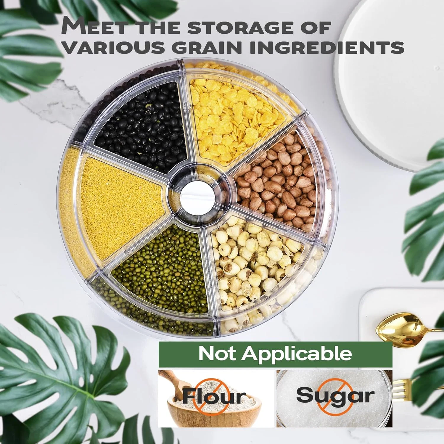 ظرف پخش کننده غلات اسلو اسلاگ، ظرف نگهداری چرخشی 360 درجه، پخش کننده مواد غذایی 6 قسمتی با درب مهر و موم شده، پخش کننده برنج برای غلات، لوبیا، برنج، بادام زمینی، جو ظرف پخش کننده غلات اسلو اسلاگ، ظرف نگهداری چرخشی 360 درجه، پخش کننده مواد غذایی 6 قسمتی با درب مهر و موم شده، پخش کننده برنج برای غلات، لوبیا، برنج، بادام زمینی، جو