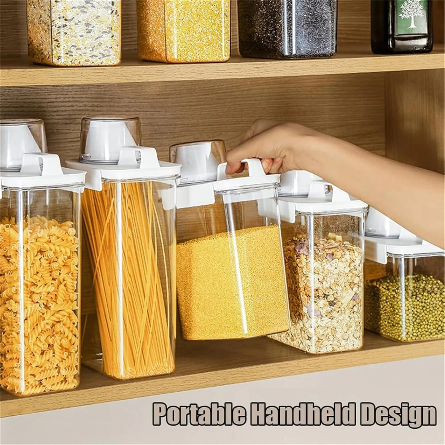 ظرف نگهداری غلات TAME، ظرف نگهداری برنج 2.3 لیتری با پیمانه اندازه گیری، ظروف نگهداری مواد غذایی درب دار، سطل پلاستیکی شفاف نگهداری مواد غذایی خشک آشپزخانه برای غلات، جو دوسر، تنقلات، غذای سگ خانگی (2.3 لیتر) ظرف نگهداری غلات TAME، ظرف نگهداری برنج 2.3 لیتری با پیمانه اندازه گیری، ظروف نگهداری مواد غذایی درب دار، سطل پلاستیکی شفاف نگهداری مواد غذایی خشک آشپزخانه برای غلات، جو دوسر، تنقلات، غذای سگ خانگی (2.3 لیتر)