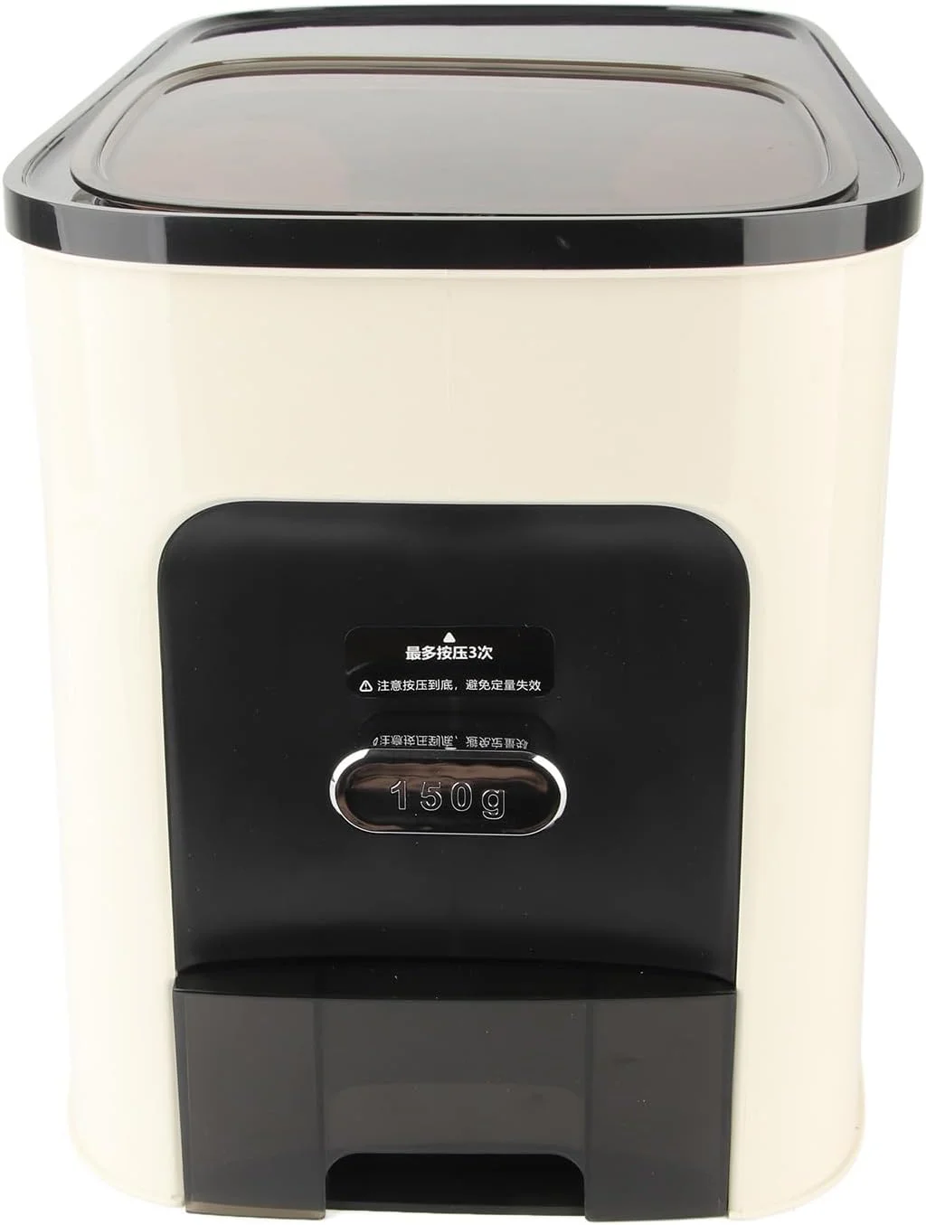 ظرف نگهداری برنج Vomeko، سطل نگهداری مواد غذایی خشک، سطل برنج آشپزخانه، سطل نگهداری مواد غذایی ضخیم شده چند منظوره PET و PP (بزرگ)