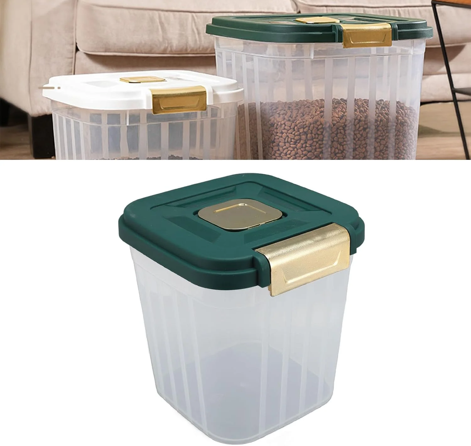 ظرف نگهداری برنج Zerodis، ظرف نگهداری کارآمد غلات و برنج (رنگ سبز، 10 کیلوگرم) ظرف نگهداری برنج Zerodis، ظرف نگهداری کارآمد غلات و برنج (رنگ سبز، 10 کیلوگرم)