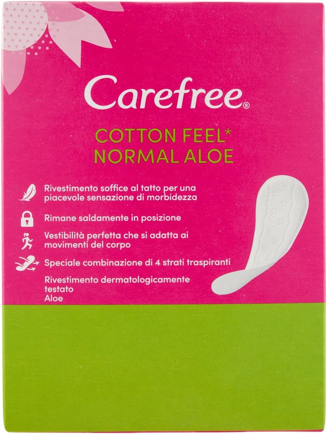 پد محافظ روزانه معطر Carefree حاوی آلوئه ورا - محافظ لغزشی تنفسی - حاوی مزایای طبیعی آلوئه ورا برای طراوت - 5-30 عدد