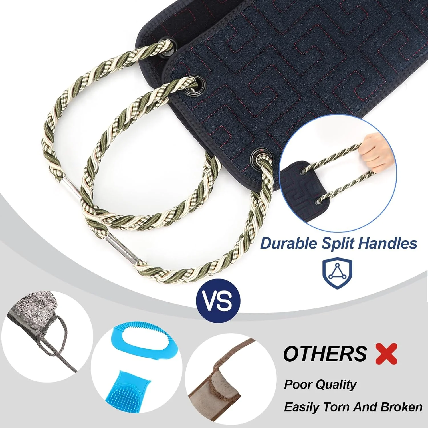 لیف لایه بردار پشت برای حمام، لیف شستشوی دو طرفه پهن شده با دسته برای استفاده در حمام، ابزار لایه بردار بدن 99 سانتی متری برای تمیز کردن عمیق بدن برای مراقبت از پوست مردان و زنان