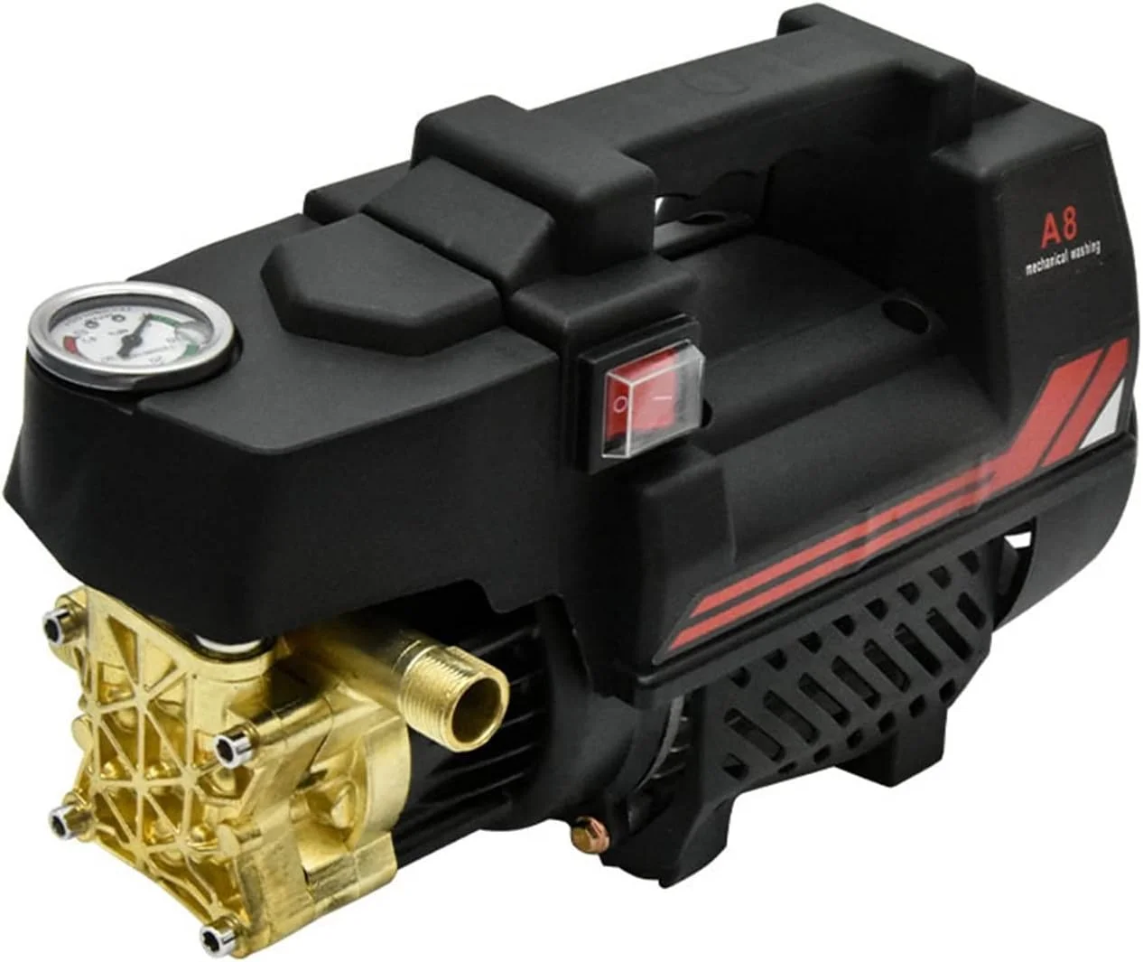 GHQERTY A8 Car Wash Machine Household High Pressure Car Washer Foam Water G-u-n Car Wash Artifact Portable Washer Pump 50HZ 1800W