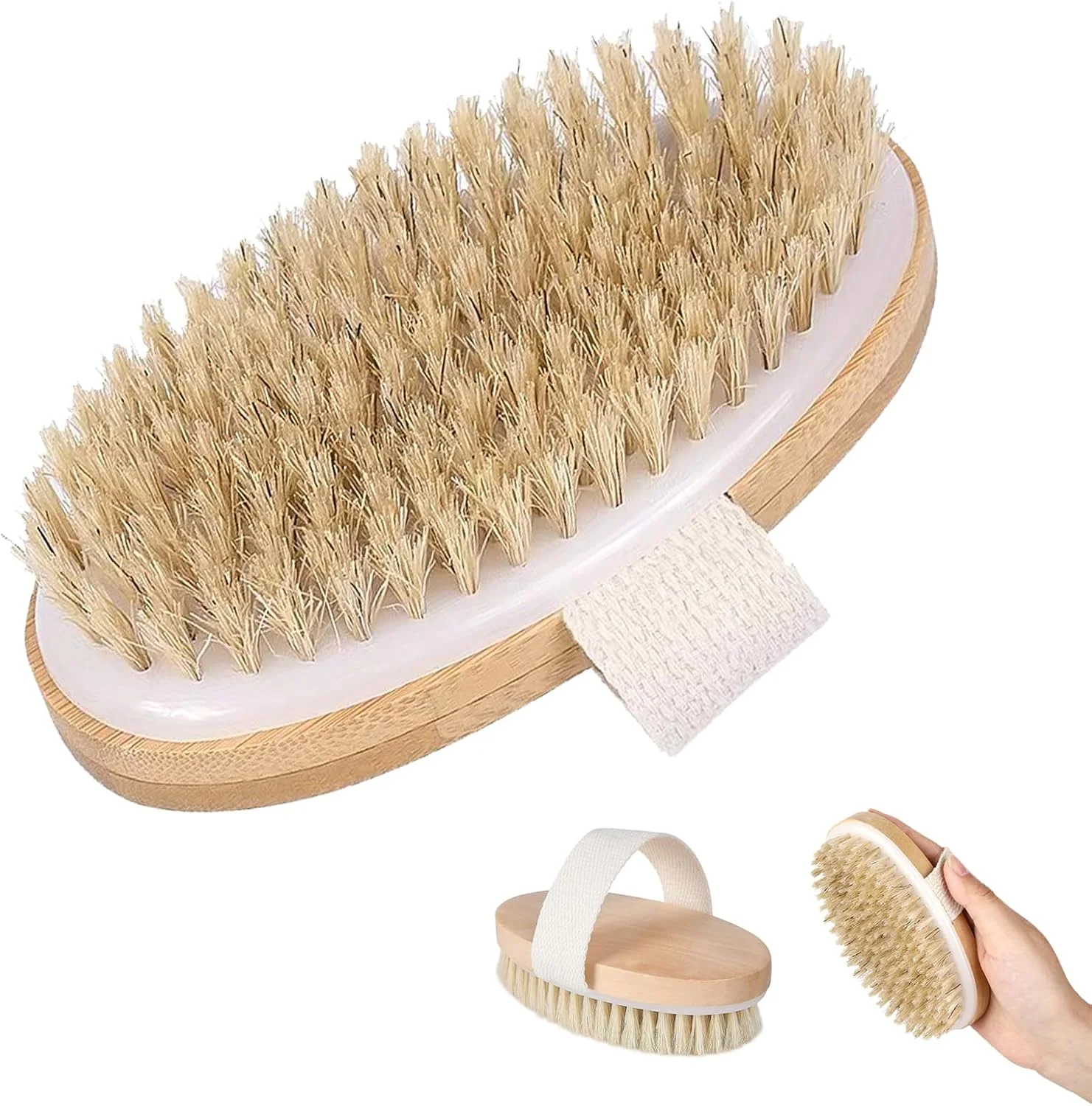 برس خشک هوکنکن، برس بدن، برس ماساژ، برس دوش، حذف پوست مرده، بهبود عملکرد لنفاوی و کاهش سلولیت، ایده آل برای لایه برداری و ماساژ پوست