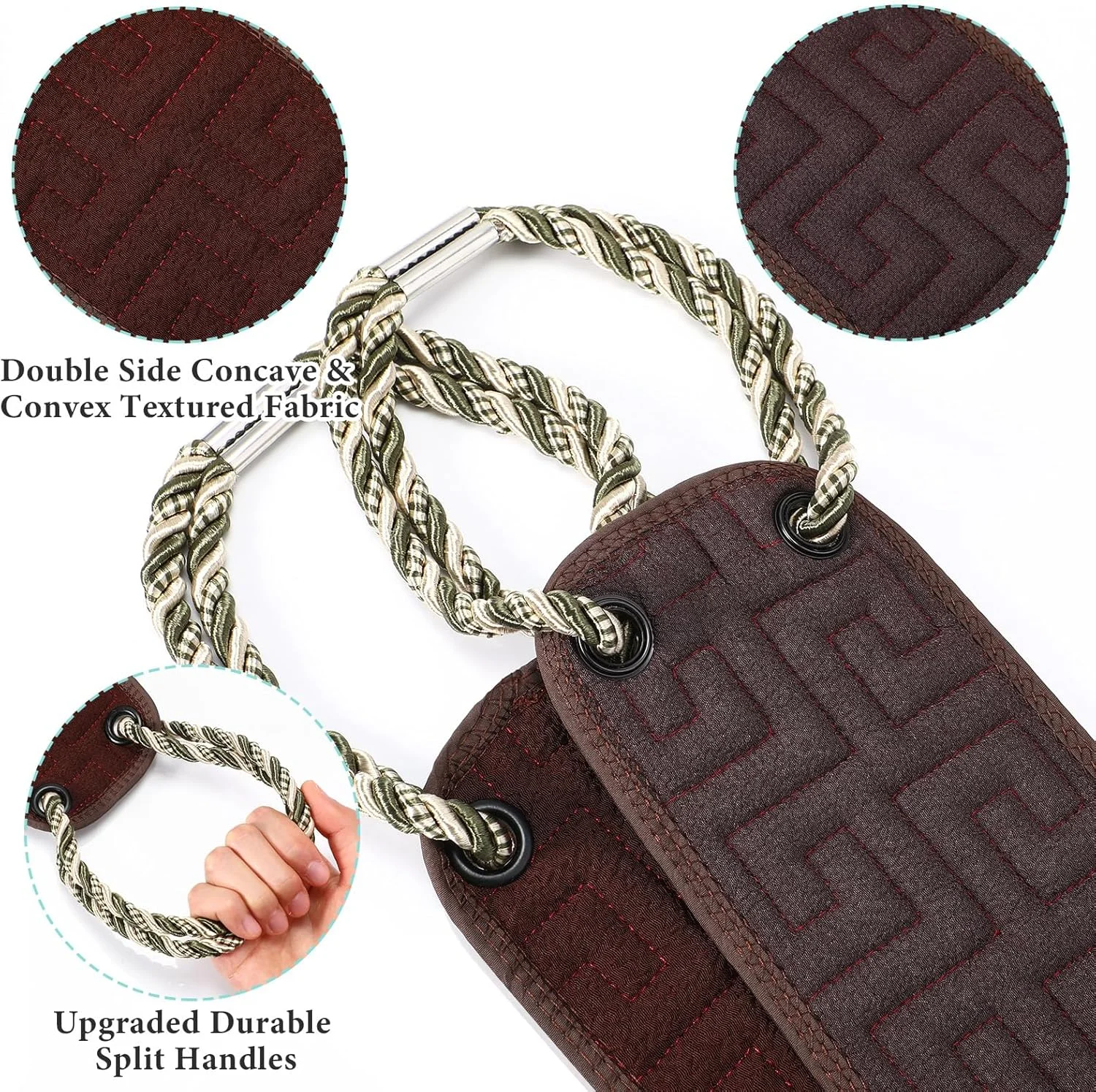 لیف حمام اسکراب پشت هانمینگ ری، بسته 4 عددی، با دستگیره، دو طرفه، لایه بردار، حوله اسکراب بدن، پاک کننده عمیق برای مردان و زنان