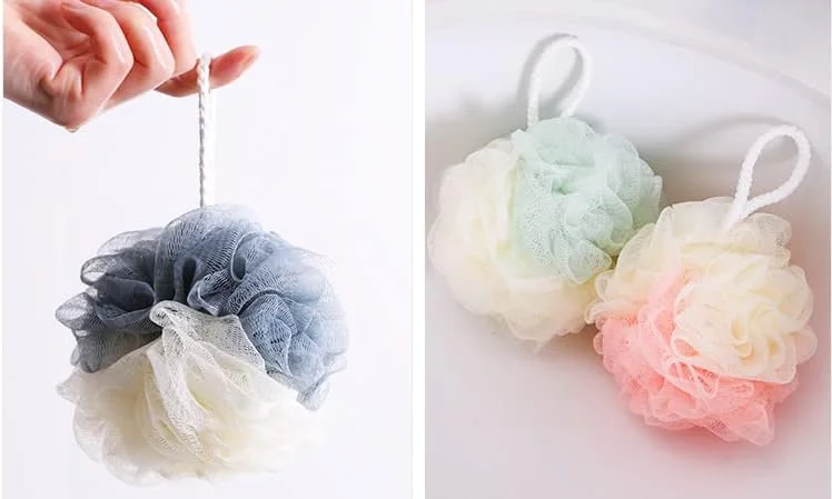 لیف حمام هیپ گرل، اسفنج لوفا برای شستشوی بدن، پف لوفا برای لایه برداری، اسکرابر بدن، پف لوفا (سبز)