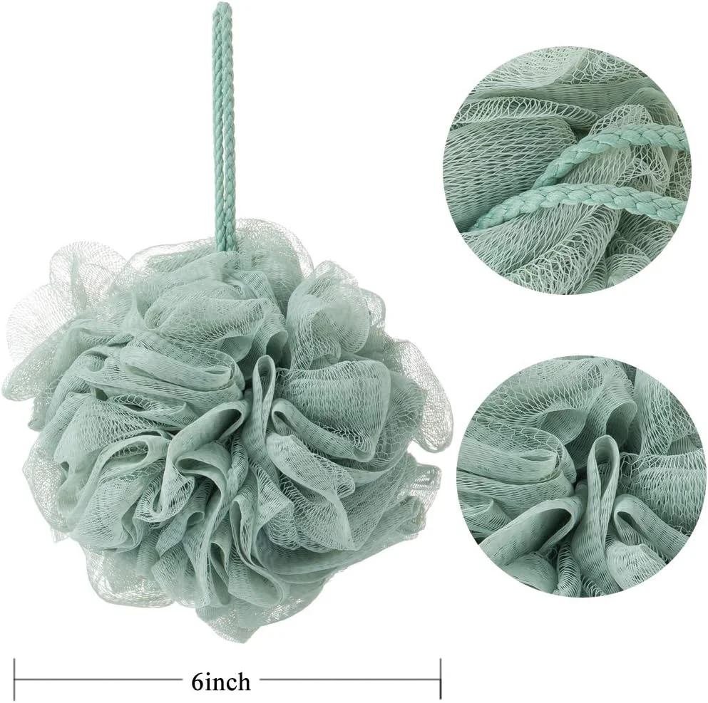 KAKOOI Bath Sponges, Shower Loofah for Body Exfoliation(1 pcs, Green)