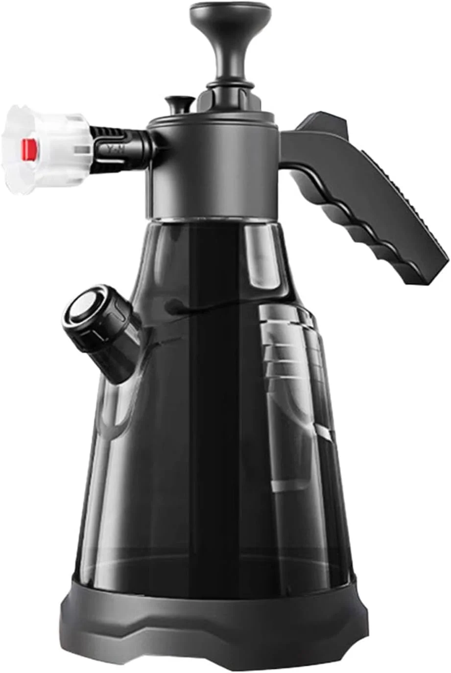 اسپری فوم دستی با فشار، اسپری پمپ کارواش 2 لیتری با عملکرد کامل با نازل فن و نازل آبیاری، اسپری فوم برفی قابل حمل برای تمیز کردن خودرو، آبیاری داخلی و خارجی، باغ خانگی، مشکی