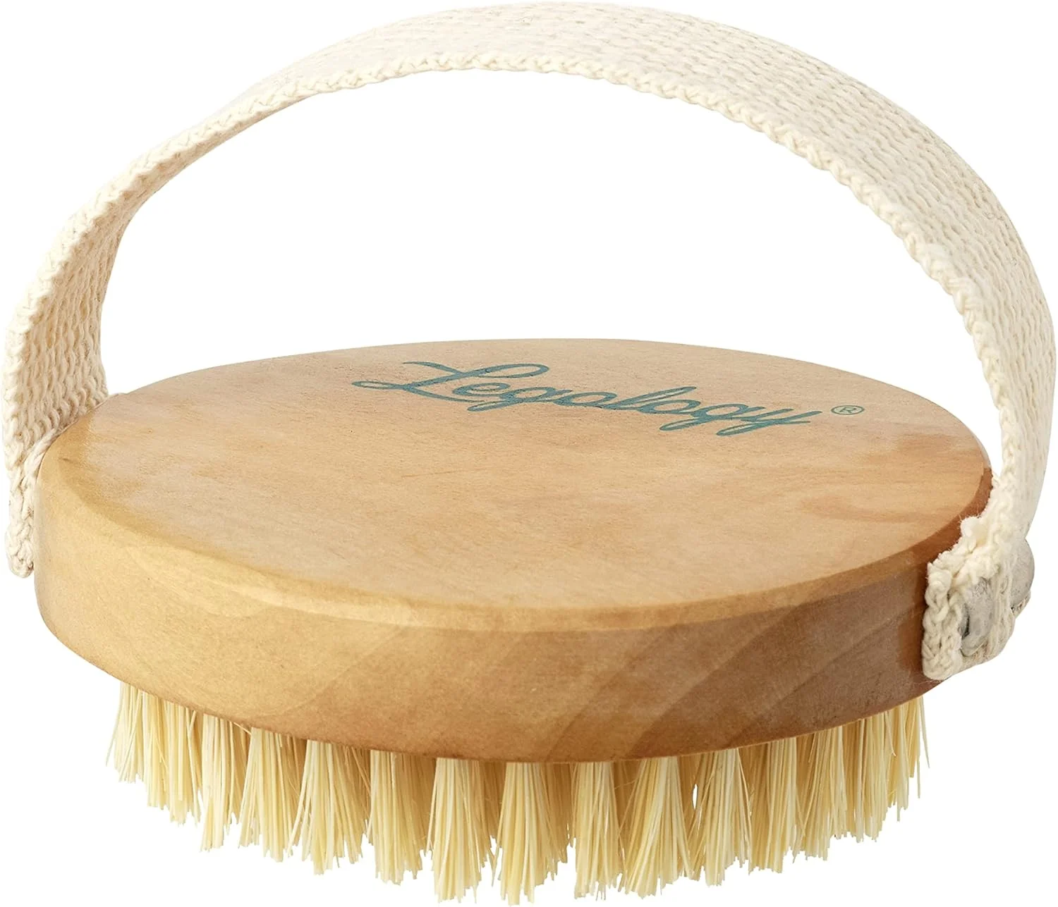 برس بدن لایه بردار طبیعی ممتاز Legology برای برس زدن خشک، سم زدایی پوست و کاهش سلولیت - برس بوم Lymph-Lite برای بدن