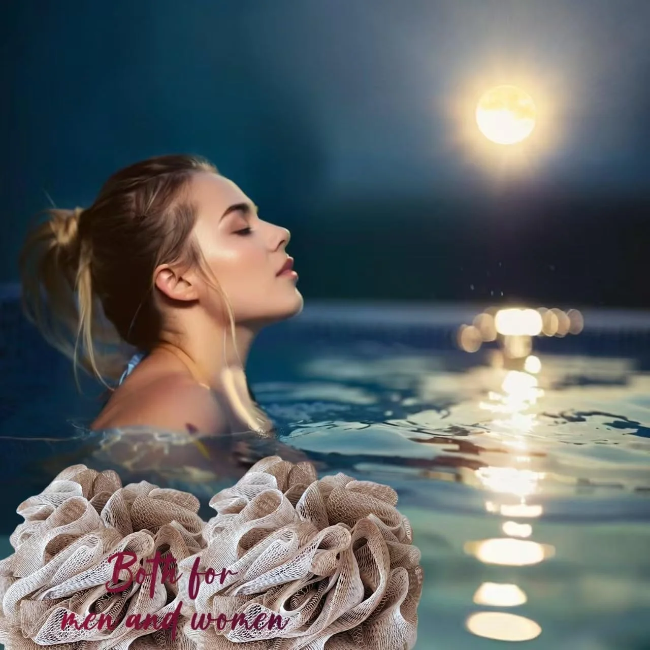 مجموعه اسفنج حمام لیف سایدل - بزرگ، 4 عدد اسکرابر حمام، پف مشبک نرم مشکی - اسکراب پاک کننده بدن برای مردان و زنان: ابزار لایه برداری تسکین دهنده پوست (قهوه ای روشن - 60 گرم)