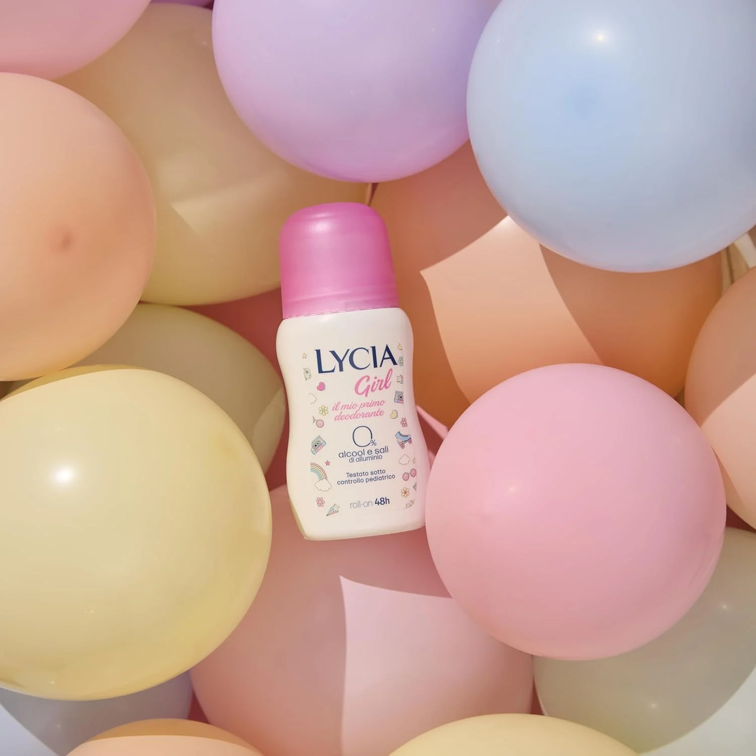 لوسیا - رول ضد تعریق دخترانه برای دختران و پسران، تست شده توسط متخصص پوست تحت نظارت اطفال، 50 میلی لیتر