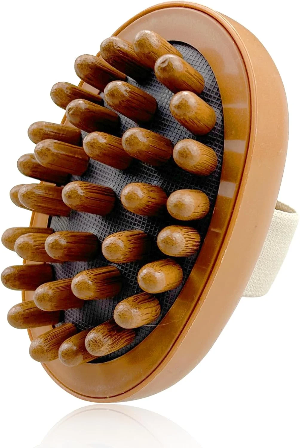 برس چوبی فشاری مریدین، برس ضد سلولیت بدن، ماساژ مریدین با بالشتک هوا و روغن های ضروری، ماساژ بدن، ماساژ دست و زانو