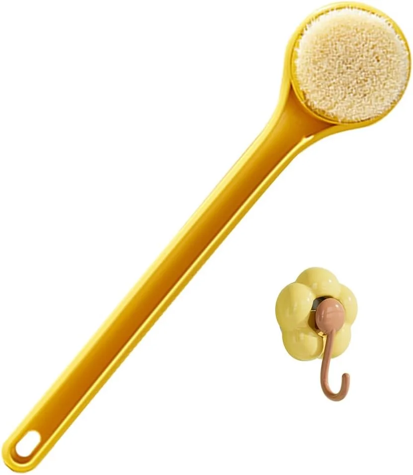 Ouliget Long Handle Shower Brush Bath Brush,Softer bristles Body Back Brush with Flower Hooks,Back Scrubber Body Exfoliator for Wet or Dry Brushing,14 inch Ouliget Long Handle Shower Brush Bath Brush,Softer bristles Body Back Brush with Flower Hooks,Back Scrubber Body Exfoliator for Wet or Dry Brushing,14 inch