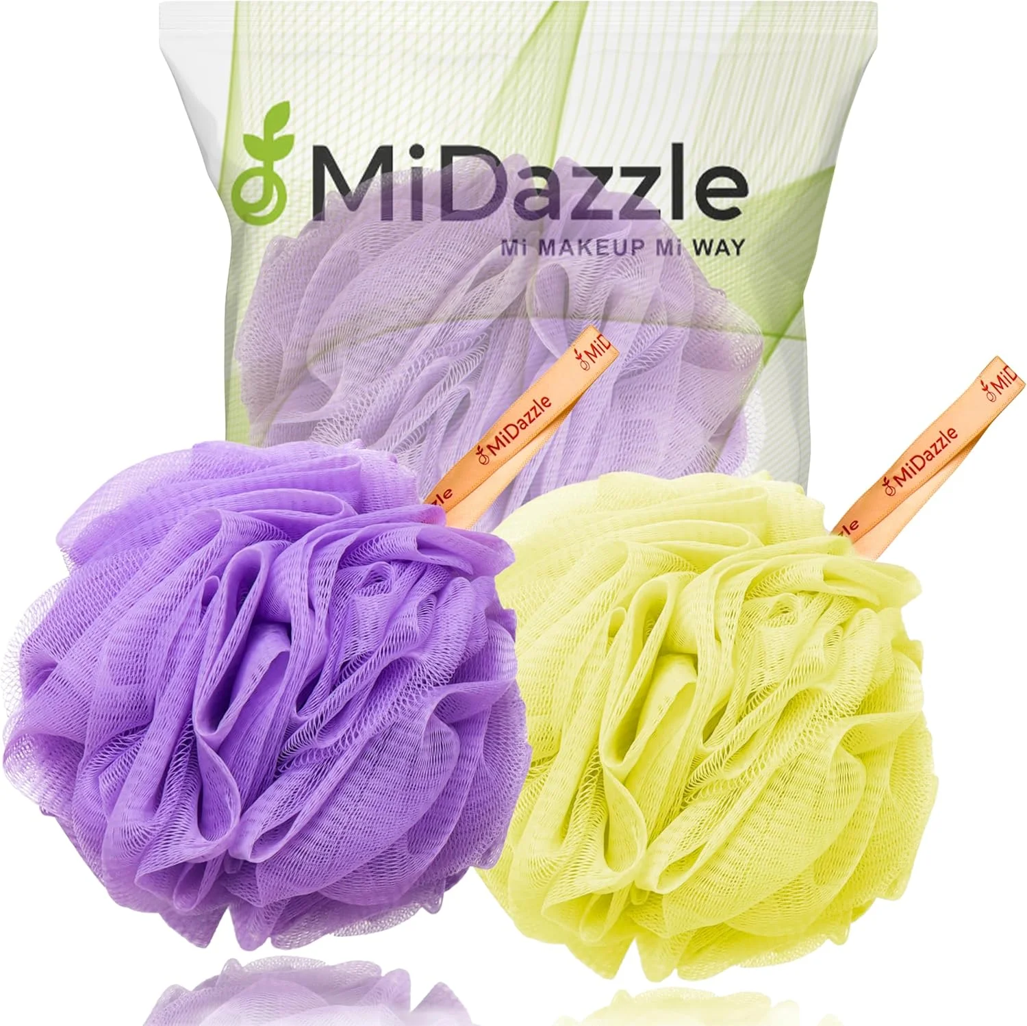 لیف حمام لوکس اميدازل، اسکرابر لایه بردار برای پاکسازی با کف فراوان (بسته 2 عددی، بنفش و زرد) لیف حمام لوکس اميدازل، اسکرابر لایه بردار برای پاکسازی با کف فراوان (بسته 2 عددی، بنفش و زرد)