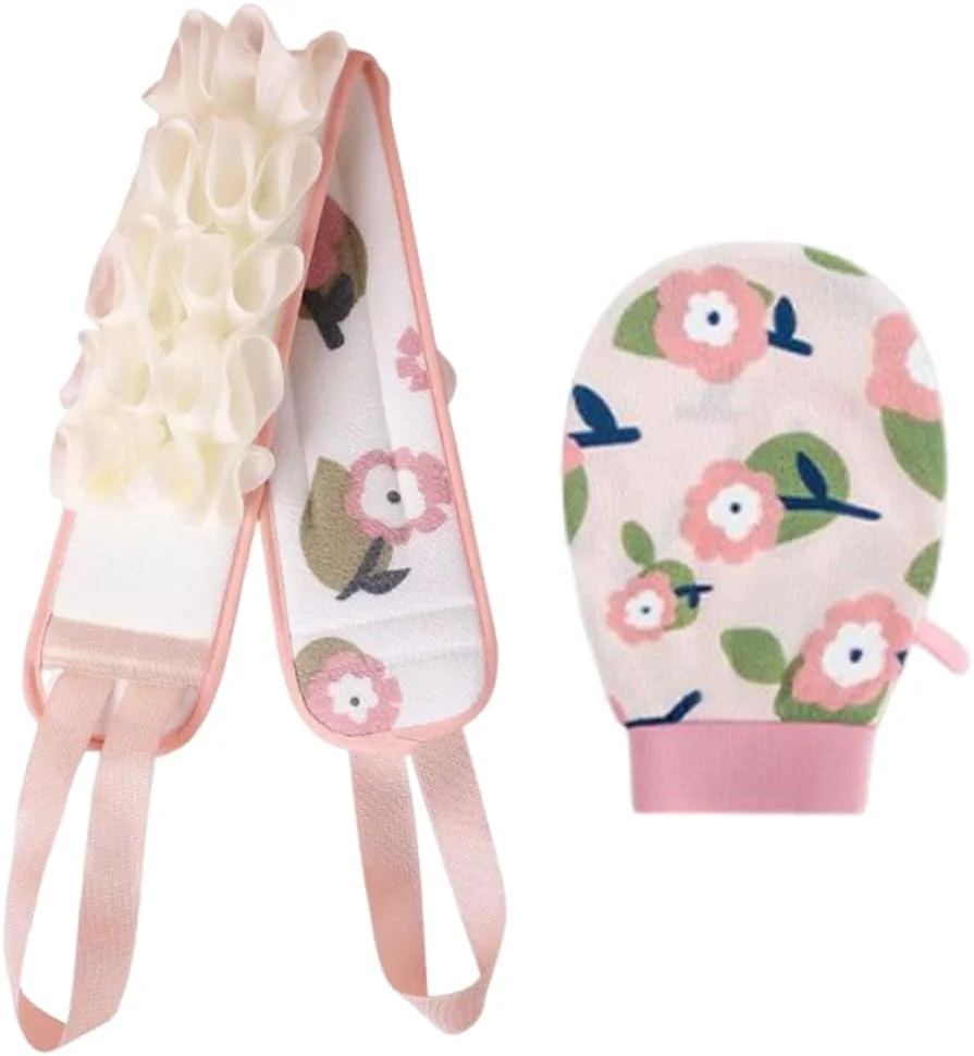 مجموعه ابزار شستشوی پشت Ouliget، لیف لایه بردار دو طرفه و دستکش دو طرفه با سطح لیف و پف نرم، اسکرابر بدن برای حمام مردان و زنان، 2 تکه مجموعه ابزار شستشوی پشت Ouliget، لیف لایه بردار دو طرفه و دستکش دو طرفه با سطح لیف و پف نرم، اسکرابر بدن برای حمام مردان و زنان، 2 تکه