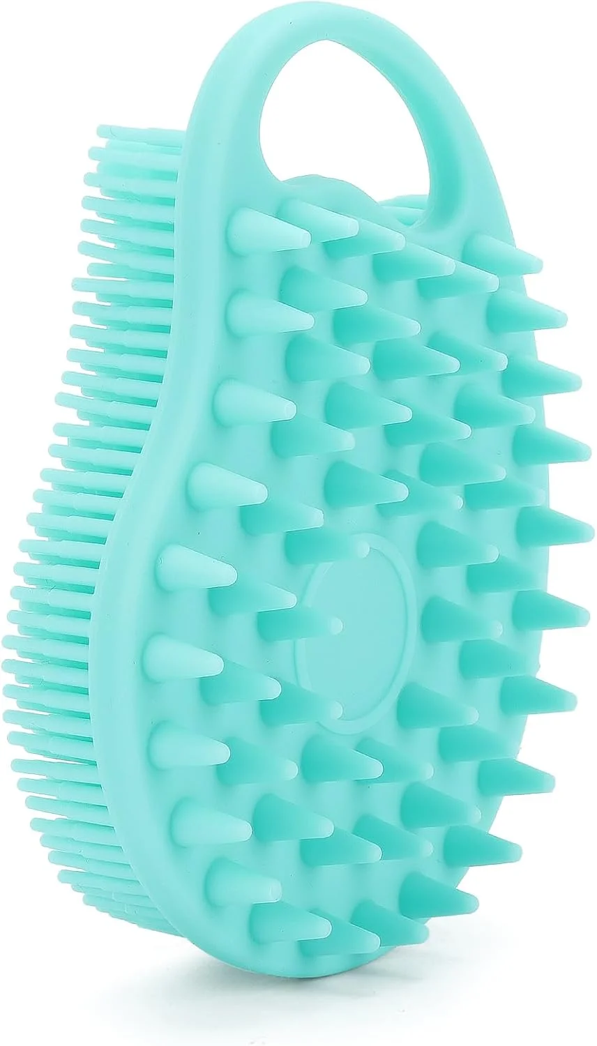 برس شستشوی بدن و موی سیلیکونی 2 در 1 Ohlove، برس شامپو ماساژور پوست سر برای انواع پوست (سبز) برس شستشوی بدن و موی سیلیکونی 2 در 1 Ohlove، برس شامپو ماساژور پوست سر برای انواع پوست (سبز)