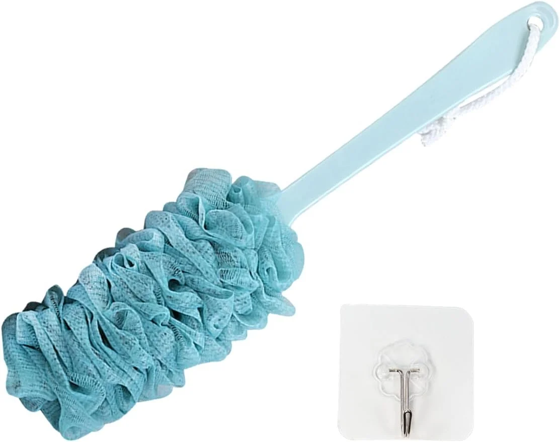 لیف حمام دسته بلند Nwvuop، برس اسفنجی برای شستشوی پشت در حمام، برس پشت شوی 43 سانتی متری (آبی) لیف حمام دسته بلند Nwvuop، برس اسفنجی برای شستشوی پشت در حمام، برس پشت شوی 43 سانتی متری (آبی)