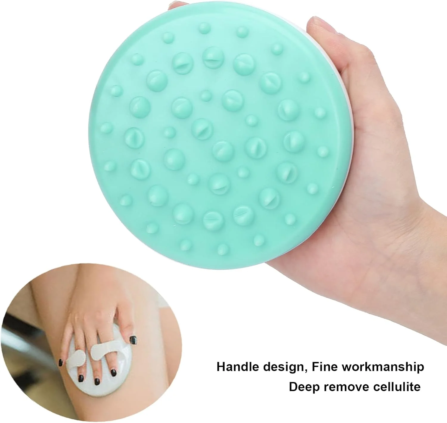 ماساژور ضد سلولیت Oasisgalore برای پوست صاف، اسکرابر دوش بدن برای برس حمام حذف سلولیت