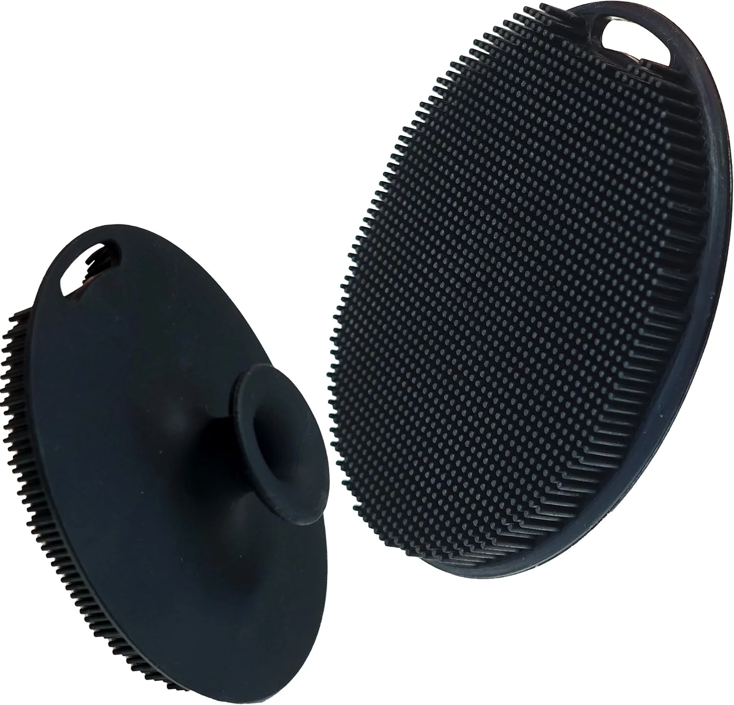 لیف بدن با دسته، لیف سیلیکونی بهداشتی، برس دوش لایه بردار، جایگزین لیف، ملایم برای پوست های حساس و ایجاد کف مناسب، مناسب برای شستشوی بدن مردان و زنان (مشکی)