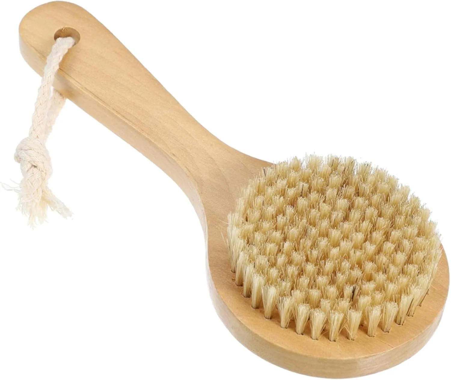 برس پشت شوی RUIENGCOMM با موهای طبیعی، برس حمام با دسته کوتاه، برس بدن خشک با موهای طبیعی نرم برای لایه برداری پوست