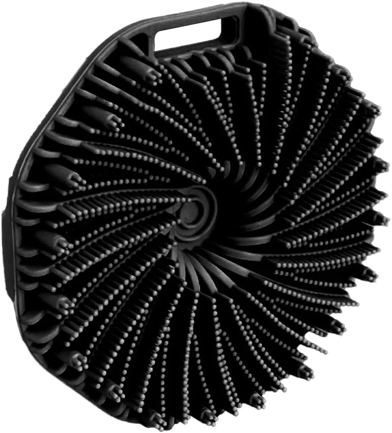 برس اسکرابر سیلیکونی بدن، لایه بردار ملایم مناسب پوست های حساس، برس های دستی ضد لغزش برای حمام (مشکی)