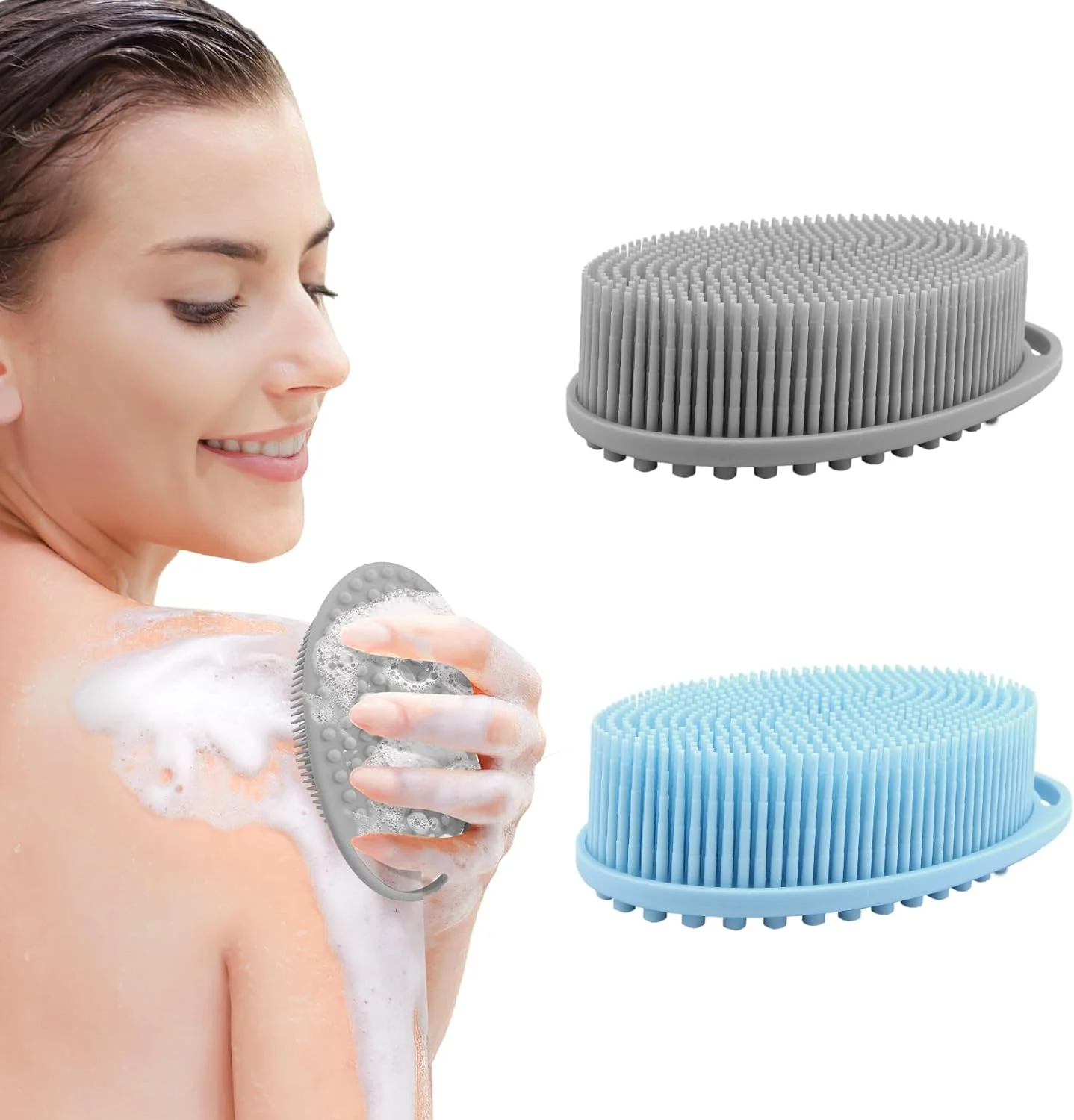 برس بدن Sociaooil، برس دوش، اسکرابر سیلیکونی بدن، اسکرابر صورت، Sud Scrub، برس بدن سیلیکونی، برس دوش، برس لایه بردار، برس بدن، اسکرابر سیلیکونی، برس سیلیکونی نرم، صورتی